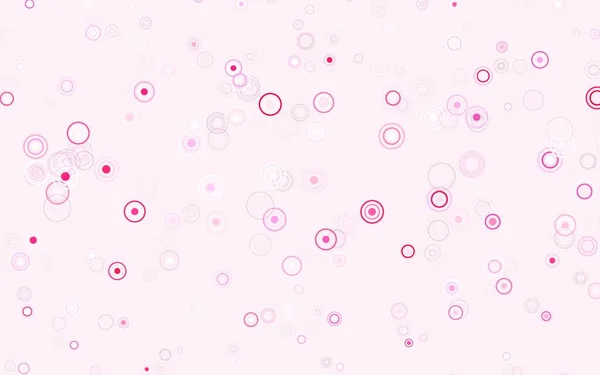 Light Pink Vector Texture Disks Glitter Abstract Illustration Blurred Drops — Stock Vector