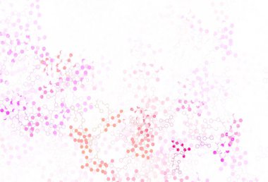 Açık Pembe, yapay zeka yapısına sahip sarı vektör şablonu. Soyut şablondaki yapay zeka şekilleriyle parlayan illüstrasyon. Siber yeniliklerin tasviri için tasarım.