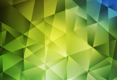 Açık yeşil, sarı vektör soyut çokgen arkaplan. Origami stilinde gradyan ile yaratıcı geometrik illüstrasyon. Cep telefonunun arka planının şablonu.