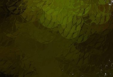 Açık yeşil, kaotik şekilli sarı vektör şablonu. Soyut gradyan şekilli basit renkli çizimler. Bir cep telefonu için arka plan.