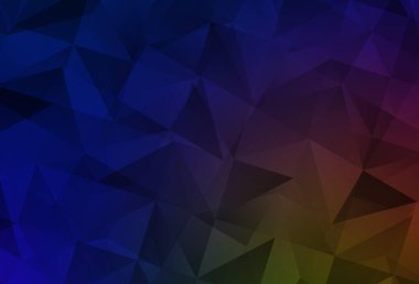 Koyu mavi, sarı vektör soyut çokgen arkaplan. Üçgenli renkli soyut çizimler. Web siteniz için yeni bir doku.