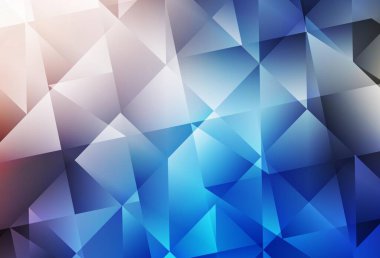 Açık mavi, sarı vektör soyut mozaik desen. Üçgenlerden oluşan parlayan çokgen çizimler. Web siteniz için çokgen tasarım.