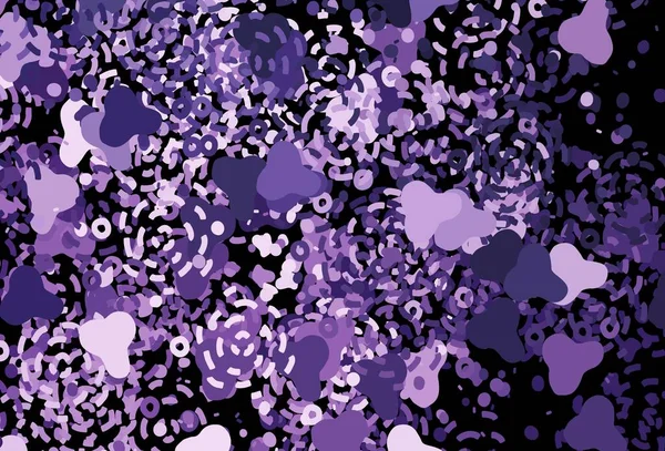 Темно Фіолетовий Векторний Фон Фігурами Мемфіса Сучасна Абстрактна Ілюстрація Різнокольоровими — стоковий вектор