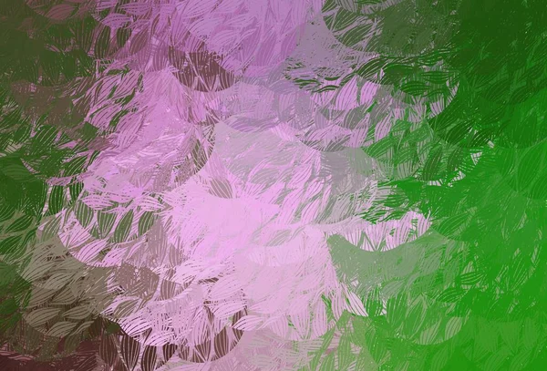 Светло Розовый Зеленый Векторный Фон Цветами Иллюстрация Красочными Градиентными Формами — стоковый вектор