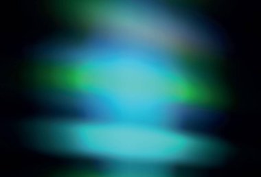 Koyu mavi, yeşil vektör bulanık şablon. Gradyan tasarımlı, soyut, ışıltılı çizimler. Tasarımının yeni yolu.