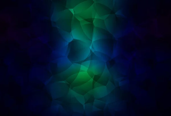 Azul Oscuro Patrón Vectorial Verde Con Formas Aleatorias Ilustración Colorida — Archivo Imágenes Vectoriales