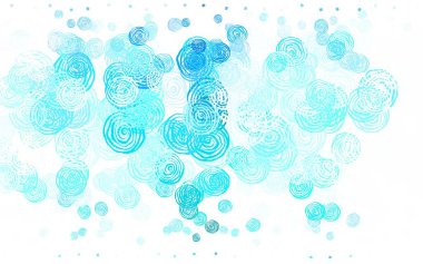 Açık yeşil vektör çizimi ve güller. Beyaz arka planda doğal bir çiçek. Duvar kağıdı tasarımınız için yeni bir doku.