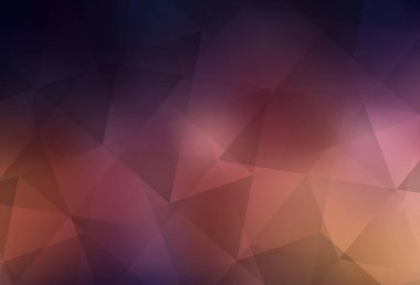 Koyu mavi, sarı vektör düşük poli düzeni. Yarım ton şeklinde, üçgenli yaratıcı illüstrasyon. Dizaynınız için üçgen desen.