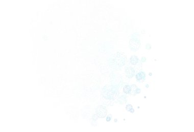 Çemberleri ve eğrileri olan açık yeşil vektör arka planı. Renkli çemberler çizilmiş, soyut çizgiler. Fütürist reklamlar ve kitapçıklar için şablon.