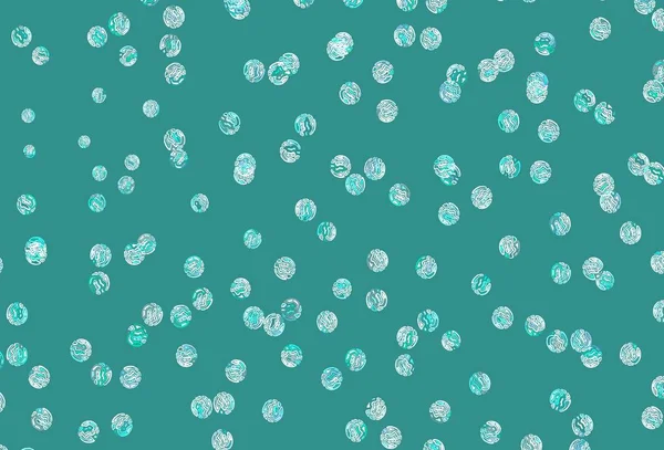 Светло Зеленый Векторный Узор Сферами Абстрактная Иллюстрация Цветными Пузырями Стиле — стоковый вектор