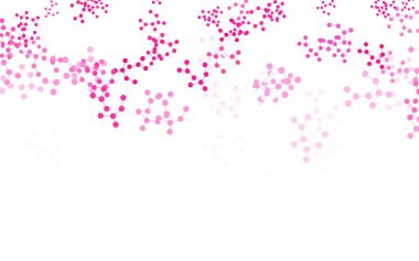 Yapay zeka formlarıyla açık pembe vektör arka planı. Renkli yapay zeka yapısı, eğimli çizgiler ve noktalar. Teklif verilerinin tanıtımı için akıllı tasarım.