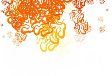 Memphis şekilli Light Orange vektör arkaplanı. Rastgele şekillerle soyut tarzda dekoratif tasarım. Web siteniz için basit tasarım.