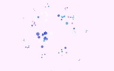 Açık mavi, kırmızı vektör çizimi çiçekler, güller. Çiçeklerle karalama tarzında renkli çizimler. İşiniz için yeni tasarım.