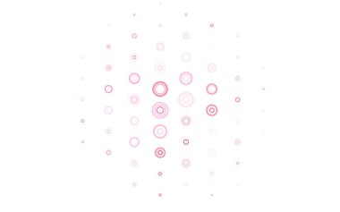 Dairesel şekilli açık kırmızı vektör düzeni. Bulanık dekoratif tasarım baloncuklu soyut tarzda. Güzel web siteleri için desen.