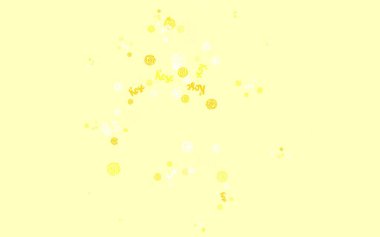 Açık sarı vektör soyut arkaplan çiçekli, güllü. Çiçekli yepyeni renkli bir illüstrasyon. Tasarımınız için yeni şablon.