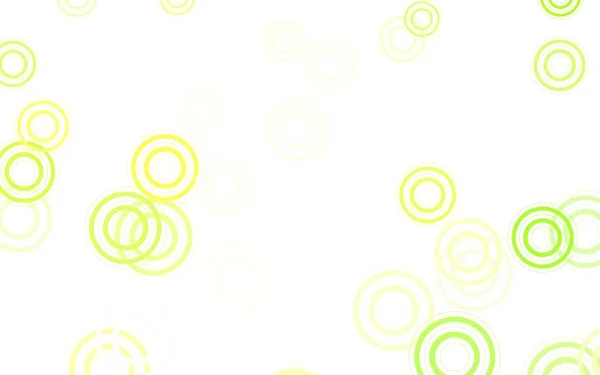Texture Vectorielle Vert Clair Jaune Avec Disques Belle Illustration Colorée — Image vectorielle