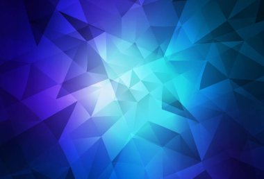 Koyu pembe, mavi vektör çokgen desen. Üçgenli renkli soyut çizimler. İşiniz için yepyeni bir tasarım..