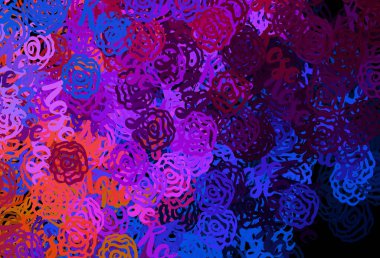 Açık mavi, Memphis şekilli kırmızı vektör arkaplan. Soyut gradyan şekilli basit renkli çizimler. Bir cep telefonu için arka plan.