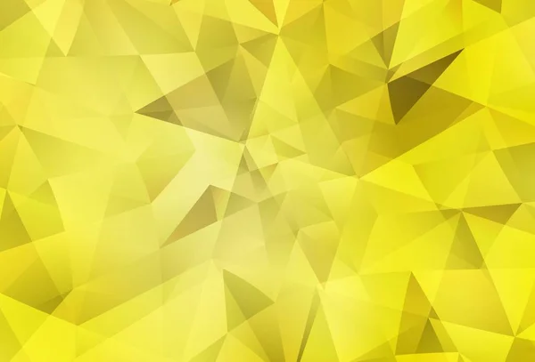 Vorlage Für Hellgelbe Vektorgradienten Dreiecke Elegante Helle Polygonale Illustration Mit — Stockvektor