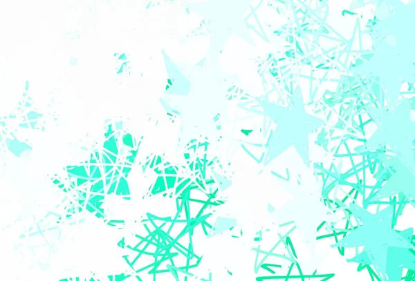 Textura Vectorial Verde Claro Con Hermosas Estrellas Ilustración Abstracta Geométrica — Vector de stock