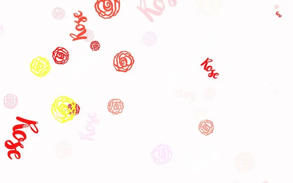 Светло Розовый Вектор Элегантные Обои Цветами Розами Цветы Градиентом Белом — стоковый вектор