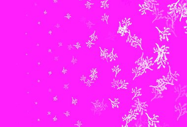 Açık pembe vektör desenli sakura. Soyut şablona karalamalar çizilmiş bir resim. Ağ ve ambalaj için elle boyanmış tasarım.