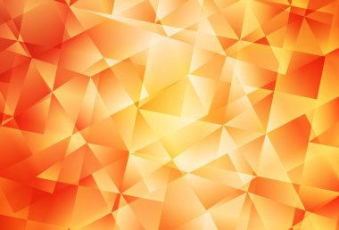 Açık Turuncu vektör eğimli üçgen dokusu. Üçgenli modern soyut çizim. Dizaynınız için üçgen desen.