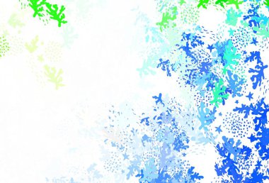 Rastgele şekilli açık yeşil vektör deseni. Soyut gradyan şekilli basit renkli çizimler. Web siteniz için basit tasarım.