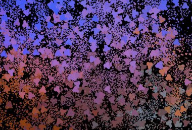 Koyu mavi, kaotik şekilli sarı vektör şablonu. Modern tarzda değişen renkli kaotik formlar. Bir cep telefonu için arka plan.