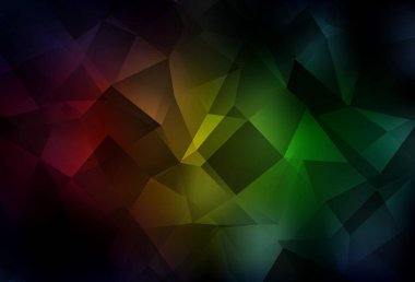 Koyu yeşil, kırmızı vektör düşük polimerli doku. Çokgen şekilli bir örnek. Broşürünüz için yepyeni bir tasarım..