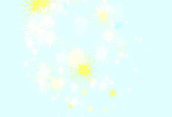 Azul Claro Fondo Vector Amarillo Con Formas Memphis Ilustración Con — Vector de stock