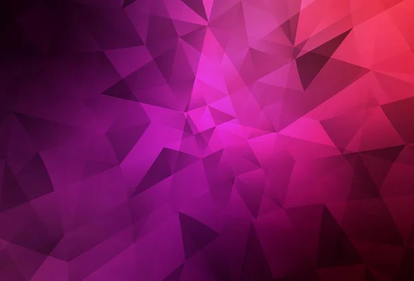 Dark Purple Pink Vektor Low Poly Layout Bunte Illustration Polygonalen — Stockvektor