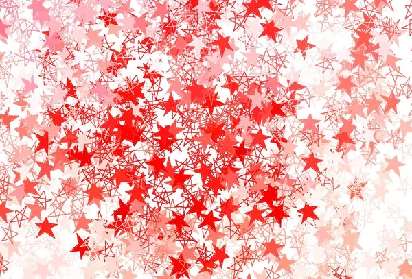 Textura Vetorial Vermelha Clara Com Belas Estrelas Ilustração Abstrata Geométrica — Vetor de Stock