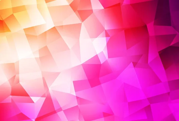 Light Pink Yellow Vector Polygon Layout Abstrato Ilustração Colorida Estilo —  Vetores de Stock