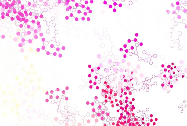 Light Pink Yellow Vector Backdrop Artificial Intelligence Data Shining Illustration — Stock Vector
