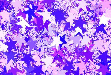 Yılbaşı yıldızlı açık sarı vektör deseni. Yıldızlı modern geometrik soyut çizim. Astroloji web siteleri için desen.