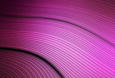 Eğri çizgileri olan açık pembe vektör deseni. Kavisli çizgilerden oluşan parlak bir illüstrasyon. Tasarımınız için desen.