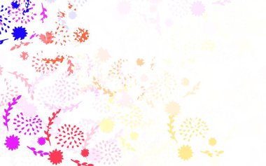 Açık pembe, sarı vektör karalama arkaplanı çiçekli Sketchy karalama çiçekleri beyaz arkaplanda. İş tasarımınız için yepyeni bir tarz.