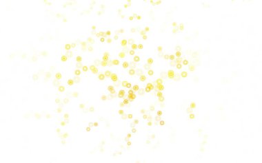 Açık kırmızı, küreli sarı vektör deseni. Parlak renkli soyut çemberlerin olduğu bir resim. Güzel web siteleri için desen.