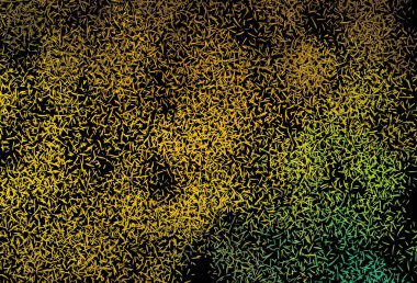 Koyu yeşil, parlak çizgili sarı vektör arkaplan. Keskin çizgili parlak renkli çizimler. Reklamlar, posterler, afişler için desen.