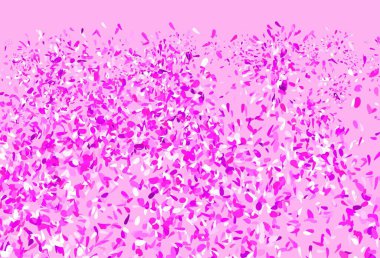 Açık pembe vektör yapraklı soyut arkaplan. Bulanık şekilli ve yapraklı yepyeni bir resim. Web siteleri ve pankartlar için desenli desen.