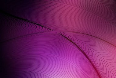 Koyu mor, eğri çizgileri olan pembe vektör şablonu. Değişken çizgileri olan renkli geometrik örnek. Fikirlerin için bir örnek..