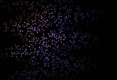 Koyu mavi, kırmızı vektör arka plan ve çokgen tarzı. Renkli üçgenlerin olduğu bir resim. Bir cep telefonu için arka plan.