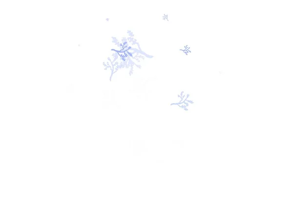 Světlá Růžová Modrá Vektorová Kresba Sakurou Barevná Abstraktní Ilustrace Listy — Stockový vektor