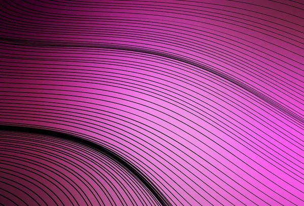 Patrón Vectorial Rosa Claro Con Líneas Curvas Una Ilustración Brillante — Vector de stock