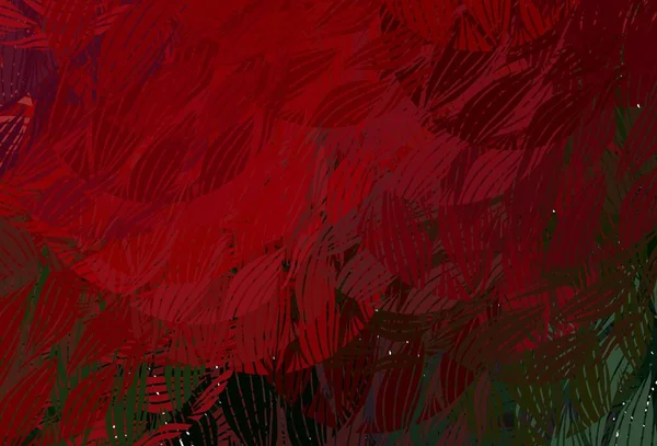 Dunkelgrüne Rote Vektorschablone Mit Chaotischen Formen Illustration Mit Farbenfrohen Verlaufsformen — Stockvektor