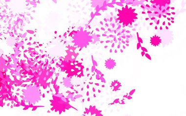 Açık pembe, sarı vektör karalama arkaplanı çiçekler, güller. Çiçekli zarif, parlak bir illüstrasyon. Cep telefonlarının geçmişleri için şablon.