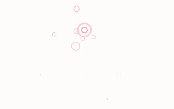 Светло Красный Векторный Фон Пузырями Красивая Цветная Иллюстрация Размытыми Кругами — стоковый вектор