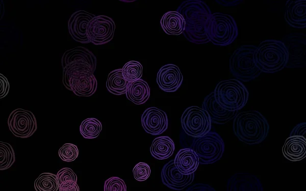 Violet Foncé Motif Naturel Vecteur Rose Avec Des Fleurs Des — Image vectorielle