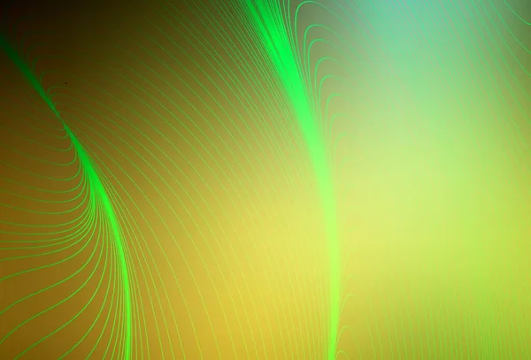 Σκούρο Πράσινο Κίτρινο Διάνυσμα Υφή Λυγισμένες Γραμμές Πολύχρωμη Απεικόνιση Αφηρημένο — Διανυσματικό Αρχείο